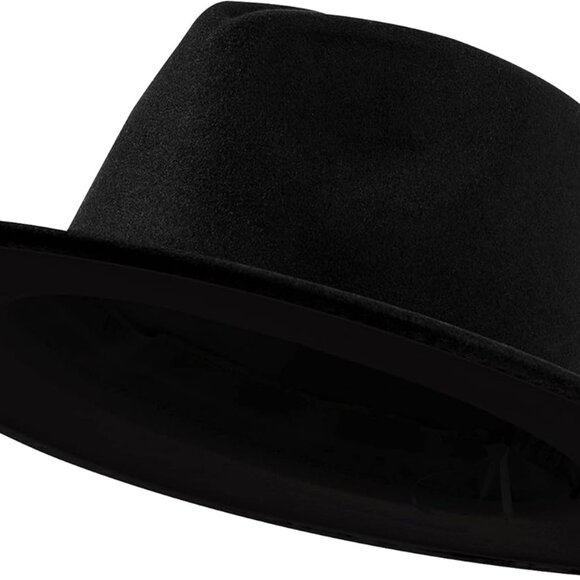 Fedora Hats for Men & Women Wide Brim Fedora Felt Panama Hat Men's Dress Hats wi - Picture 1 of 6